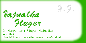 hajnalka fluger business card